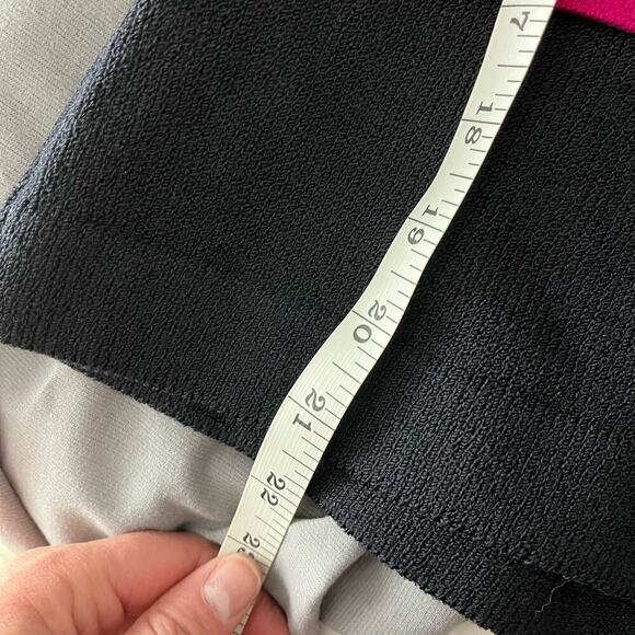 NWT St. John Black Pink Open & Snap Front Wool Blend Knit Sweater Size Small - Picture 10 of 11